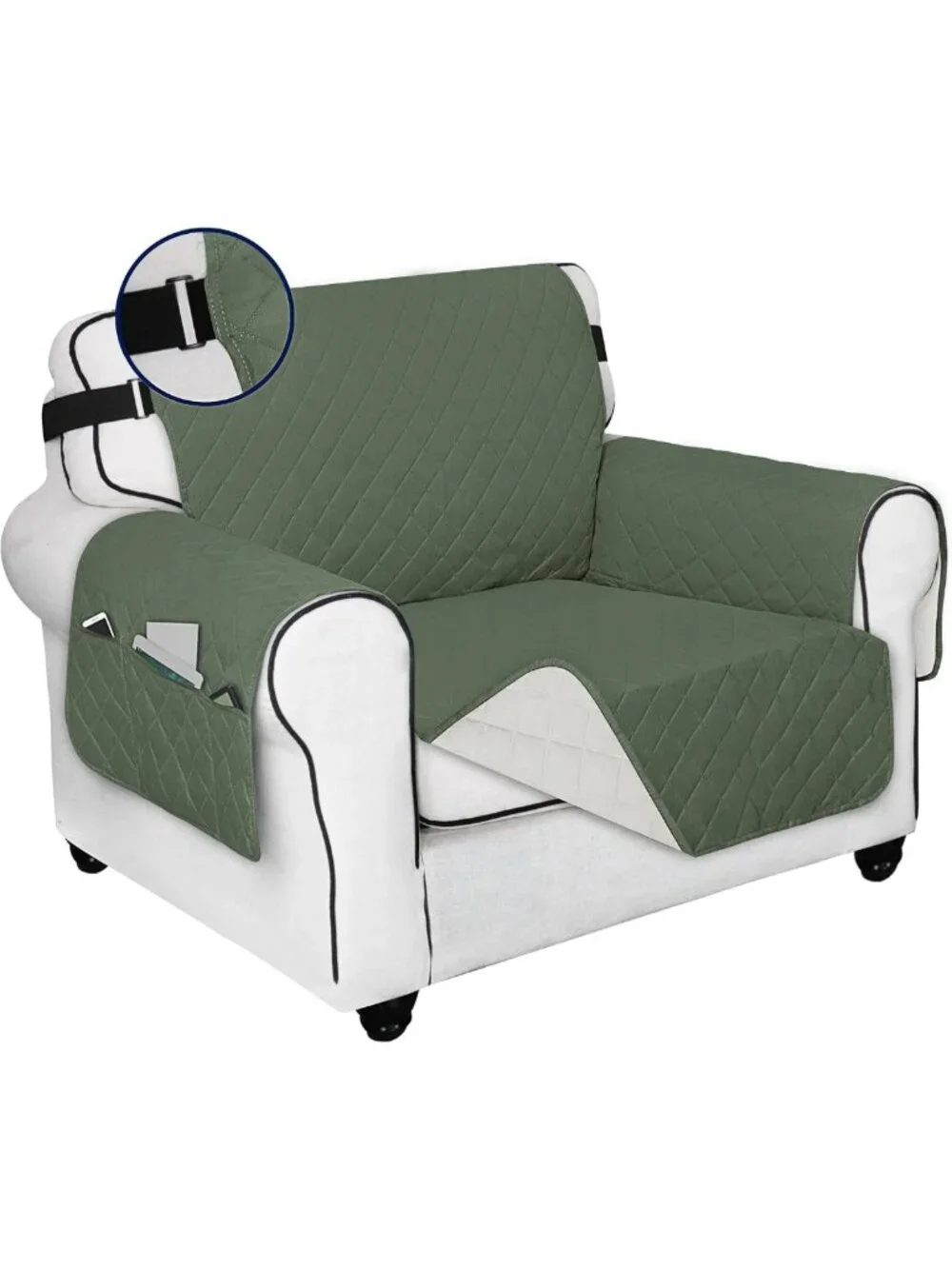 Reversible Water-Resistant Sofa Cover, Machine Washable, Non-Slip for Pets